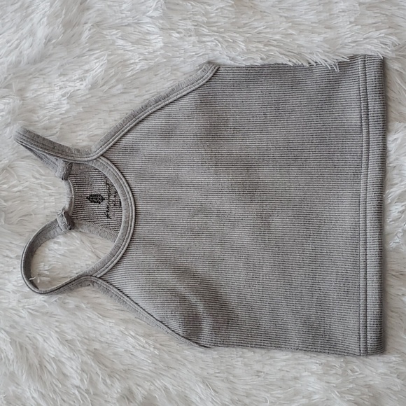 Free People Tops - Free People Movement Happiness Runs Crop Heather Gray